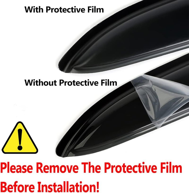Deebior 92349 Side Window Visor Wind Vent Deflector fit for 2003-2007 Honda Accord Coupe,2pcs Outside Mount Style Dark Smoke Shade Sun Rain Guards Set - Image 4